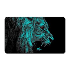 Angry Male Lion Predator Carnivore Magnet (rectangular) by Salman4z