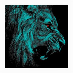Angry Male Lion Predator Carnivore Medium Glasses Cloth (2 Sides)