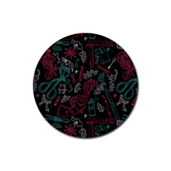 Abstract Pattern Rubber Round Coaster (4 Pack)