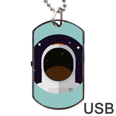 Astronaut Space Astronomy Universe Dog Tag Usb Flash (two Sides)