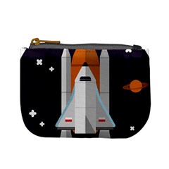 Rocket Space Universe Spaceship Mini Coin Purse by Salman4z