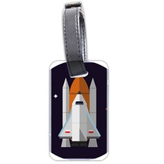 Rocket Space Universe Spaceship Luggage Tag (two Sides) by Salman4z