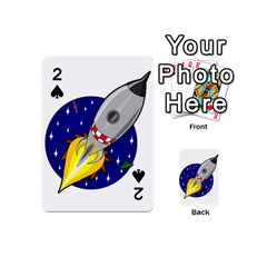 Rocket Ship Launch Vehicle Moon Playing Cards 54 Designs (mini) by Salman4z