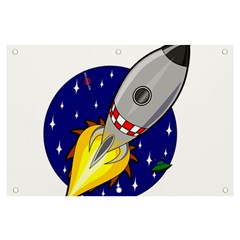 Rocket Ship Launch Vehicle Moon Banner And Sign 6  X 4  by Salman4z