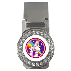 Badge Patch Pink Rainbow Rocket Money Clips (cz)  by Salman4z