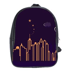 Skyscraper Town Urban Towers School Bag (large) by Salman4z