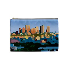 City Buildings Urban Dawn Cosmetic Bag (medium) by Salman4z