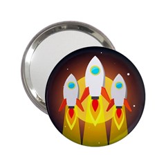 Rocket Take Off Missiles Cosmos 2.25  Handbag Mirrors