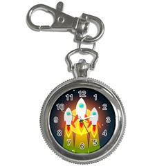 Rocket Take Off Missiles Cosmos Key Chain Watches