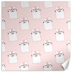 Pattern Pink Cute Sweet Fur Cats Canvas 16  X 16 