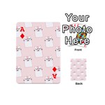 Pattern Pink Cute Sweet Fur Cats Playing Cards 54 Designs (Mini) Front - DiamondA