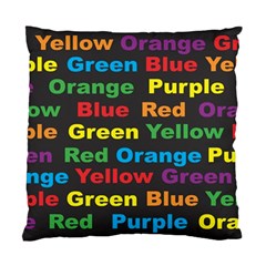 Red Yellow Blue Green Purple Standard Cushion Case (two Sides) by Salman4z