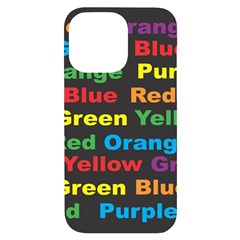 Red Yellow Blue Green Purple Iphone 14 Pro Max Black Uv Print Case by Salman4z