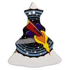 Rocket Space Clipart Illustrator Ornament (christmas Tree)  by Salman4z