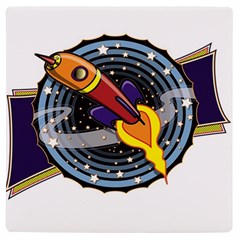 Rocket Space Clipart Illustrator Uv Print Square Tile Coaster  by Salman4z