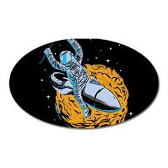 Astronaut Planet Space Science Oval Magnet by Salman4z