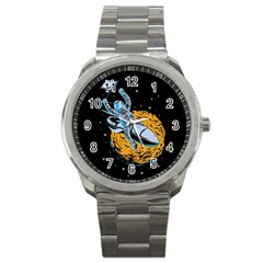 Astronaut Planet Space Science Sport Metal Watch by Salman4z