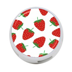 Seamless Pattern Fresh Strawberry 4-Port USB Hub (One Side)