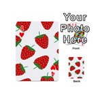 Seamless Pattern Fresh Strawberry Playing Cards 54 Designs (Mini) Front - Heart4