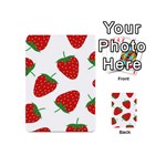 Seamless Pattern Fresh Strawberry Playing Cards 54 Designs (Mini) Back