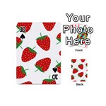 Seamless Pattern Fresh Strawberry Playing Cards 54 Designs (Mini) Front - Spade10