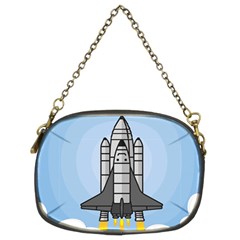 Rocket Shuttle Spaceship Science Chain Purse (two Sides)