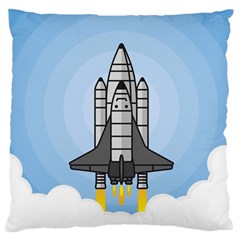 Rocket Shuttle Spaceship Science Standard Premium Plush Fleece Cushion Case (two Sides) by Salman4z