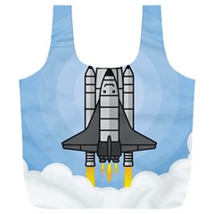 Rocket Shuttle Spaceship Science Full Print Recycle Bag (xxl) by Salman4z