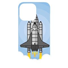 Rocket Shuttle Spaceship Science Iphone 14 Pro Max Black Uv Print Case by Salman4z