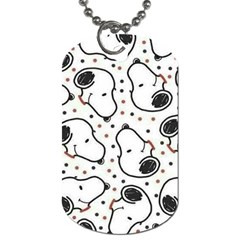 Dog Pattern Dog Tag (One Side)