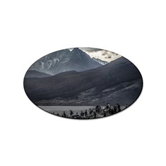Nature s Symphony: A Portrait Of Ushuaia s Wild Beauty  Sticker (oval) by dflcprintsclothing