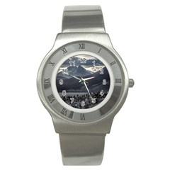 Nature s Symphony: A Portrait Of Ushuaia s Wild Beauty  Stainless Steel Watch by dflcprintsclothing