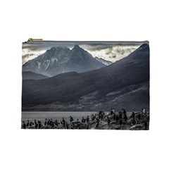 Nature s Symphony: A Portrait Of Ushuaia s Wild Beauty  Cosmetic Bag (large) by dflcprintsclothing