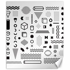 Pattern Hipster Abstract Form Geometric Line Variety Shapes Polkadots Fashion Style Seamless Canvas 20  X 24  by Salman4z