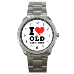 I Love Old Fashioned Sport Metal Watch by ilovewhateva
