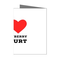 I Love Strawberry Yogurt Mini Greeting Cards (pkg Of 8) by ilovewhateva