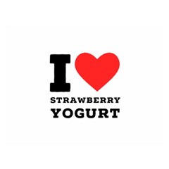 I Love Strawberry Yogurt Premium Plush Fleece Blanket (extra Small) by ilovewhateva