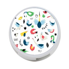 Vector Set Isolates With Cute Birds Scandinavian Style 4-port Usb Hub (one Side) by Salman4z