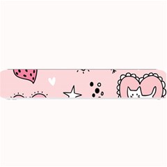 Cartoon Cute Valentines Day Doodle Heart Love Flower Seamless Pattern Vector Small Bar Mat by Salman4z