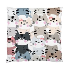 Cute Cat Couple Seamless Pattern Cartoon Standard Cushion Case (two Sides) by Salman4z