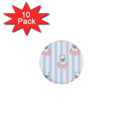 French Bulldog Dog Seamless Pattern 1  Mini Buttons (10 Pack)  by Salman4z