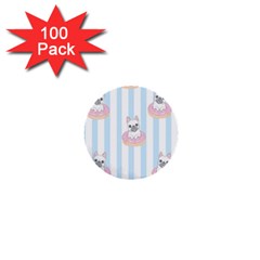 French Bulldog Dog Seamless Pattern 1  Mini Buttons (100 Pack)  by Salman4z