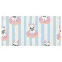 French Bulldog Dog Seamless Pattern Banner And Sign 4  X 2  by Salman4z