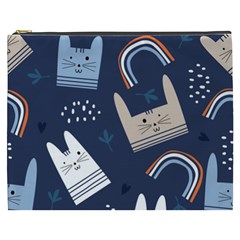 Colorful Cute Cat Seamless Pattern Cosmetic Bag (xxxl) by Salman4z