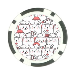 Cute Cat Chef Cooking Seamless Pattern Cartoon Poker Chip Card Guard (10 Pack) by Salman4z