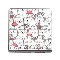 Cute Cat Chef Cooking Seamless Pattern Cartoon Memory Card Reader (square 5 Slot) by Salman4z