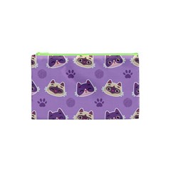 Cute Colorful Cat Kitten With Paw Yarn Ball Seamless Pattern Cosmetic Bag (xs) by Salman4z