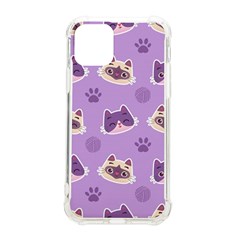 Cute Colorful Cat Kitten With Paw Yarn Ball Seamless Pattern Iphone 11 Pro 5 8 Inch Tpu Uv Print Case by Salman4z