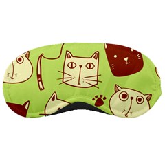 Cute Hand Drawn Cat Seamless Pattern Sleeping Mask