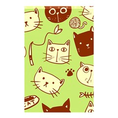 Cute Hand Drawn Cat Seamless Pattern Shower Curtain 48  x 72  (Small) 